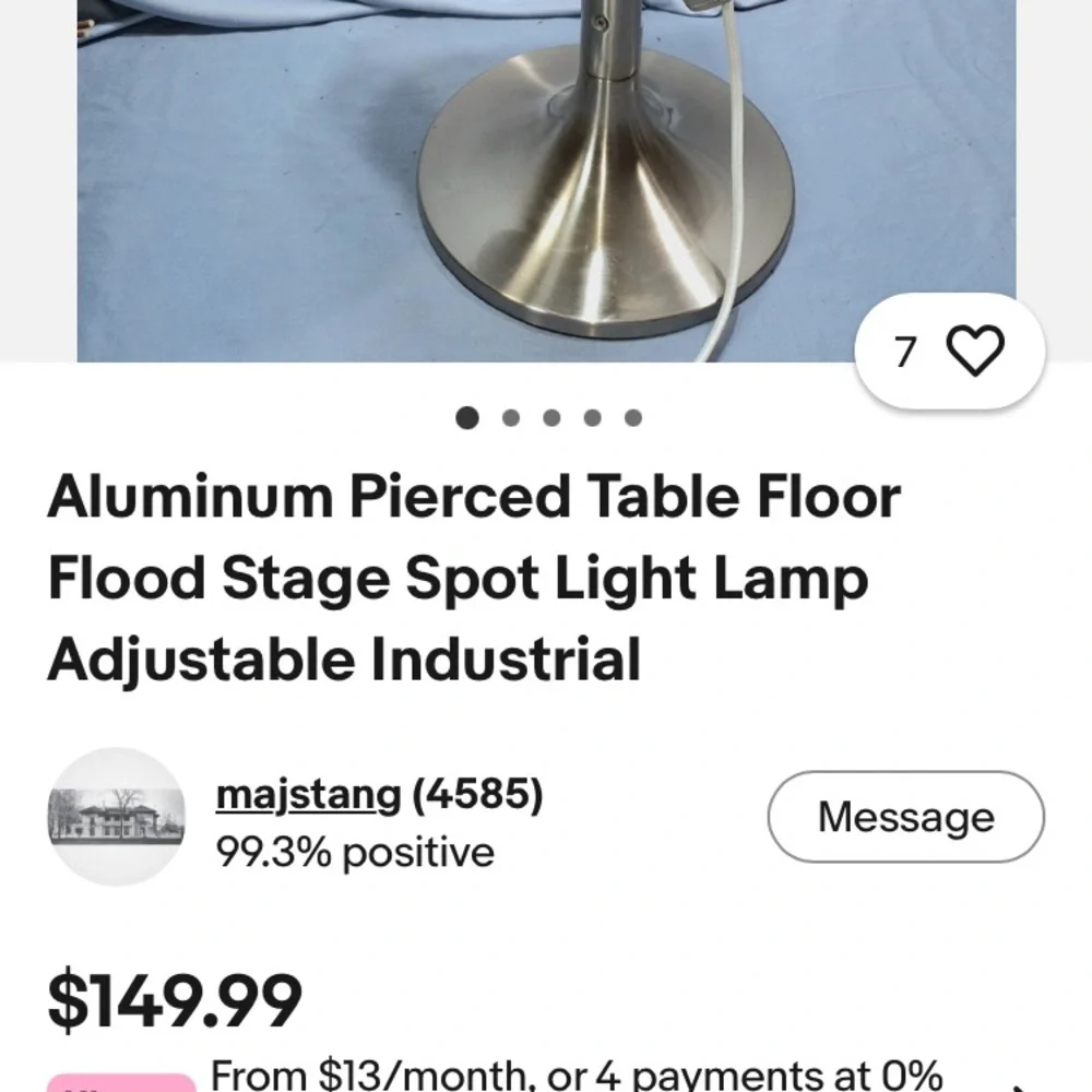 Art Deco Industrial Machine Age Modernist Space Age Electric Metal Lamp Pls Read